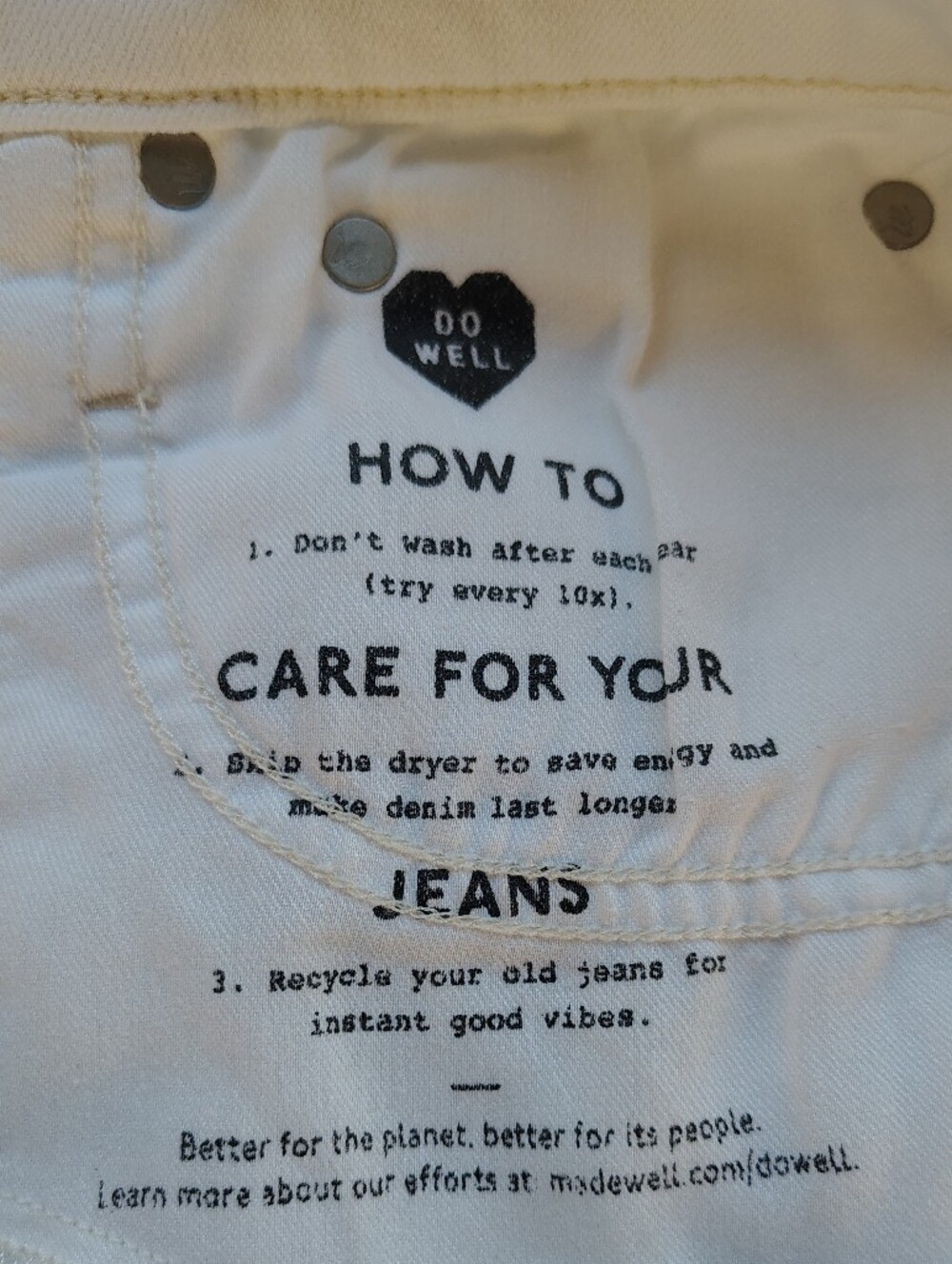 Madewell Cream Classis Straight-Leg Jeans - Picture 3 of 16